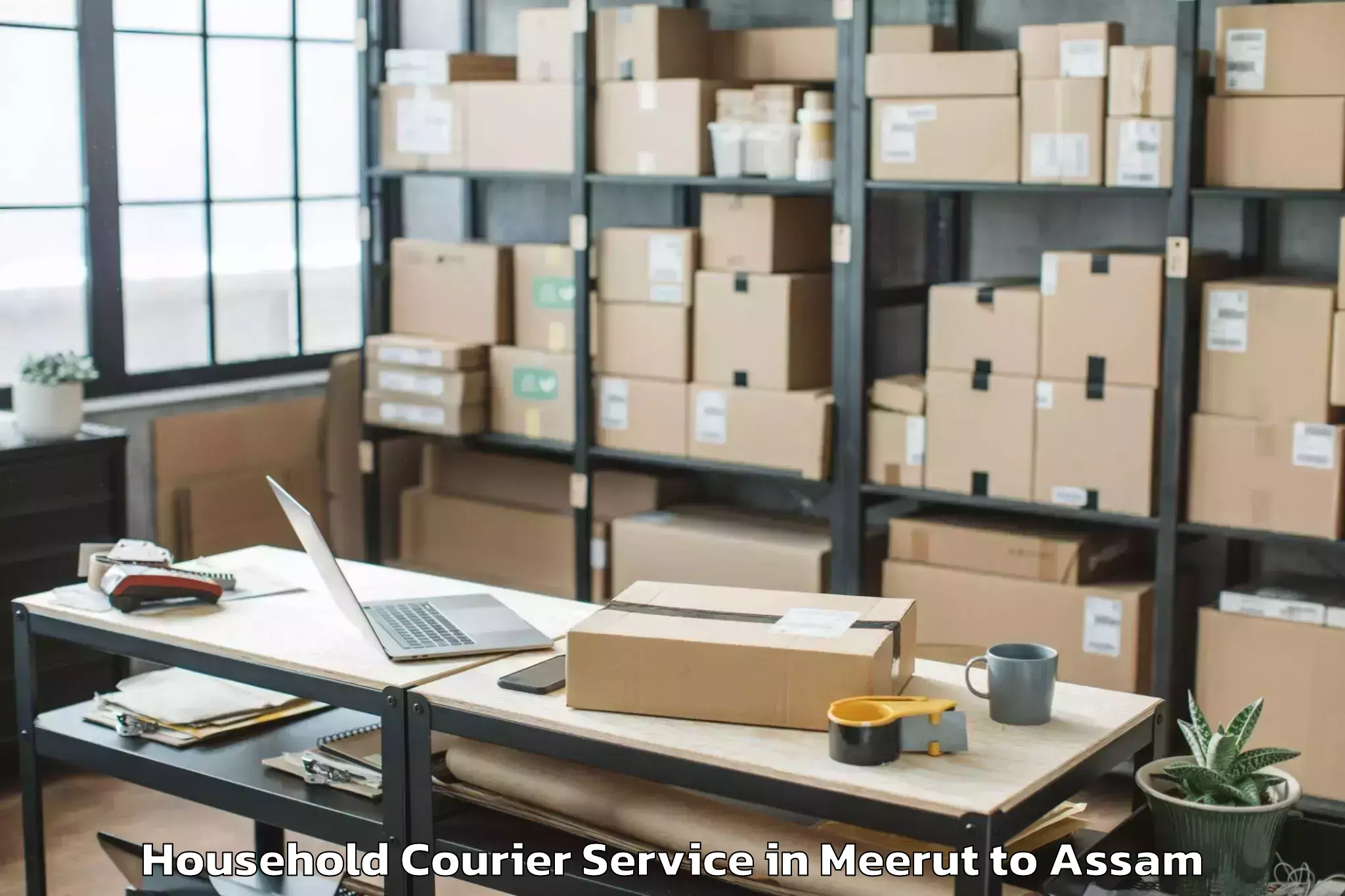 Meerut to Pandu Household Courier Booking